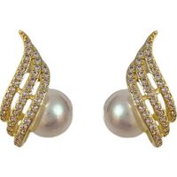 Retro Style Niche Design Wings Pearl Earrings Autumn And Winter New Style main image 7