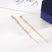 Korean Fashion New Style Rhinestone Chain Tassel Earrings Ear Jewelry main image 4