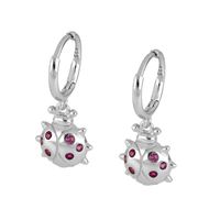 Sterling Silver Needle Ladybug Personalized Earrings Cross-border Trend Hot Selling Fashion Minimalist Creative Ear Clip Insect Earrings sku image 2