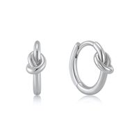S925 Silver Needle European And American Knotted Earrings Minimalist Creative Twisted Fashion Wild Earrings sku image 2