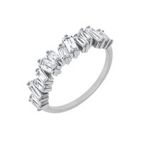 Rectangle Color Zircon Ring European And American Fashion Diamond 18k Copper Ring sku image 4