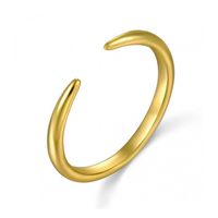 Foreign Trade 18k Gold Copper Ring Simple Fashion Smooth Thin Tail Joint Open Ring sku image 1