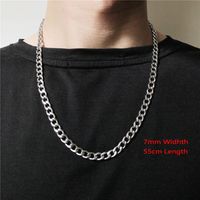 Collier Chaîne Torsadée En Acier Inoxydable Punk Hip-hop Collier Épais Qui Ne Se Décolore Pas sku image 3