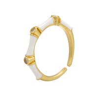 Women's Korean-style Fashionable Drip Ring, Adjustable Round Diamond-embedded Cross-border Diy Ornament Accessories sku image 1