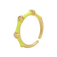 Women's Korean-style Fashionable Drip Ring, Adjustable Round Diamond-embedded Cross-border Diy Ornament Accessories sku image 2