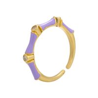 Women's Korean-style Fashionable Drip Ring, Adjustable Round Diamond-embedded Cross-border Diy Ornament Accessories sku image 4