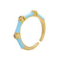 Women's Korean-style Fashionable Drip Ring, Adjustable Round Diamond-embedded Cross-border Diy Ornament Accessories sku image 5