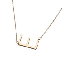 Europe And America Cross Border Hot Sale 26 English Letters Pendant Fashion Necklace Personalized Creative Clavicle Chain Female Accessories Wholesale sku image 5