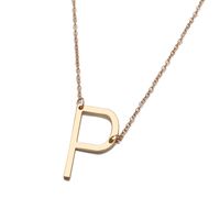 Europe And America Cross Border Hot Sale 26 English Letters Pendant Fashion Necklace Personalized Creative Clavicle Chain Female Accessories Wholesale sku image 11
