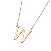 Europe And America Cross Border Hot Sale 26 English Letters Pendant Fashion Necklace Personalized Creative Clavicle Chain Female Accessories Wholesale sku image 16