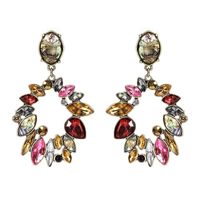 European And American New All-match Alloy Diamond-studded Geometric Retro Earrings Foreign Trade Wholesale sku image 1