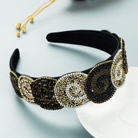 Fashion Trend Color Rhinestone Headband Women's Luxury Broad-sided Hair Accessories Wholesale sku image 3
