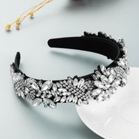 Baroque Fashion Shiny Double Gemstone Full Drill Headband European And American Retro Hair Accessories sku image 1
