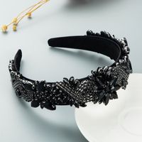 Baroque Fashion Shiny Double Gemstone Full Drill Headband European And American Retro Hair Accessories sku image 2
