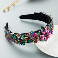 Baroque Fashion Shiny Double Gemstone Full Drill Headband European And American Retro Hair Accessories sku image 3