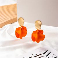Fashion Multi-color Petal Leaf Earrings Wholesale main image 6