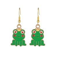 Korean Version Of The Small Dinosaur Bear Frog Alloy Oil Drip Diy Earrings  Cartoon Animal Earrings main image 6