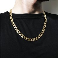 Collier Chaîne Torsadée En Acier Inoxydable Punk Hip-hop Collier Épais Qui Ne Se Décolore Pas main image 2