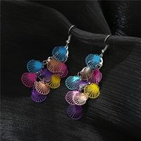 Coloré Shell Papillon Paillettes De Longues Femmes Boucles D'oreilles Abordable De Luxe Design De Mode Froid Style Style Européen Et Américain Exagérée Boucles D'oreilles main image 1