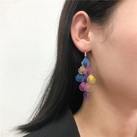 Colorful Shell Butterfly Sequins Long Women's Earrings Affordable Luxury Fashion Design Cold Style European And American Style Exaggerated Earrings main image 4