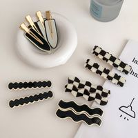 Hairpin Korean Simple Checkerboard Seamless Hairpin main image 1