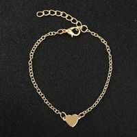 Fashion Heart Alloy Plating No Inlaid Women's Bracelets main image 2