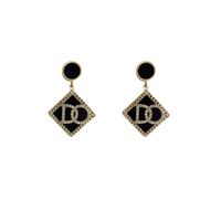 Korean  New Trendy Diamond Letters High-end Fashion Earrings Women Wholesale main image 6