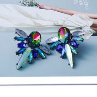 European And American New Style All-match Alloy Glass-studded Geometric Retro Earrings Foreign Trade main image 4