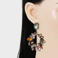 European And American New All-match Alloy Diamond-studded Geometric Retro Earrings Foreign Trade Wholesale main image 3