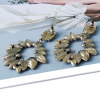 European And American New All-match Alloy Diamond-studded Geometric Retro Earrings Foreign Trade Wholesale main image 6