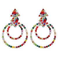 Nouvelles Boucles D&#39;oreilles Géométriques Européennes Et Américaines En Alliage De Boucles D&#39;oreilles En Diamant Bijoux Transfrontaliers main image 2