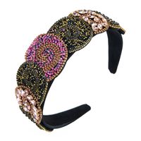 Fashion Trend Color Rhinestone Headband Women's Luxury Broad-sided Hair Accessories Wholesale main image 3