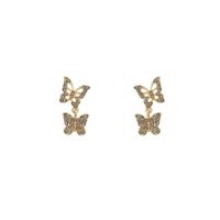 Simple Dark Green Butterfly Earrings Small Fresh Earrings main image 1