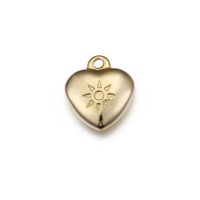 Jewelry Accessories Stainless Steel Heart-shaped Sun Pattern Cartoon Pendant Wholesale sku image 1
