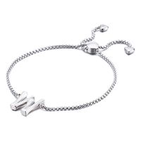 Fashion Temperament Stainless Steel 26 English Letter Bracelet sku image 23