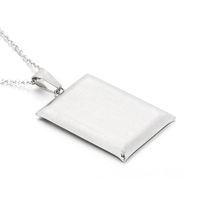 European And American New Personality Small Square Stainless Steel Electroplating Glossy Pendant Necklace sku image 7