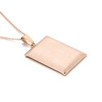 European And American New Personality Small Square Stainless Steel Electroplating Glossy Pendant Necklace sku image 10