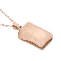 Collier Pendentif Brillant De Galvanoplastie Carrée En Acier Inoxydable Avec Une Nouvelle Personnalité Européenne Et Américaine sku image 13