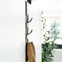 Multifunctional Door Hanger Coat Hook Traceless Punch-free Hook Creative Wrought Iron Door Back Hook main image 1