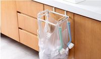 Iron Cabinet Trash Rack Kitchen Trash Rack Plastic Bag Trash Can Stand Storage Rack main image 6