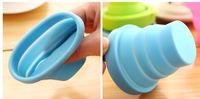Candy Color Portable Outdoor Sports Telescopic Mouthwash Cup Travel Silicone Folding Cup Drinking Cup main image 6
