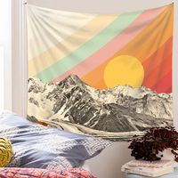 Tapestry Bohemian Upholstery Cloth Background Hanging Cloth Mountain Range Tapestry Custom Tapestry main image 4