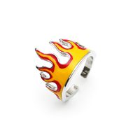 Mode Brennende Flamme Farbe Öl Tropft Öffnung Verstellbarer Ring Großhandel Nihaojewelry sku image 1