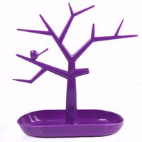 Soporte De Joyería Creativa Con Forma De Árbol Colgador De Exhibición De Árbol De Pájaro sku image 2