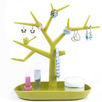 Tree Shape Creative Jewelry Stand Bird Tree Display Hanger sku image 3