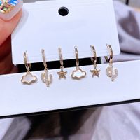 Fashion Earrings Set High-end Cactus Shell Cloud Ear Buckle Ear Ring Cross-border Wholesale sku image 1