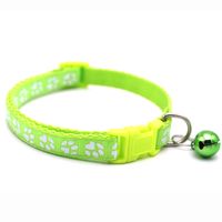 Pet Supplies Dog Cat Collar Color Footprint Print Belt Bell Dog Collar sku image 10