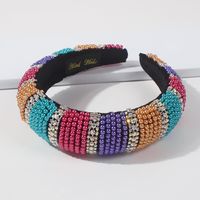 Ethnic Thick Sponge Exaggerated Imitation Pearl Beads Headband main image 3