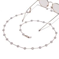 New Round Pearl Gold Glasses Chain Necklace Sunglasses Anti-lost Anti-drop Glasses Lanyard main image 3