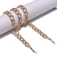 Moda Simple Sin Decoloración De Oro Grueso De Impresión Gafas Cuerda Cadena De Gafas De Metal main image 4